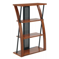 OSP Home Furnishings AR27 Aurora Bookcase with Powder-Coated Black Accents
